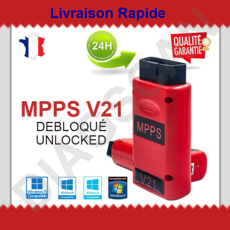 MPPS V21 Red – Outil de programmation ECU OBD2 illimité